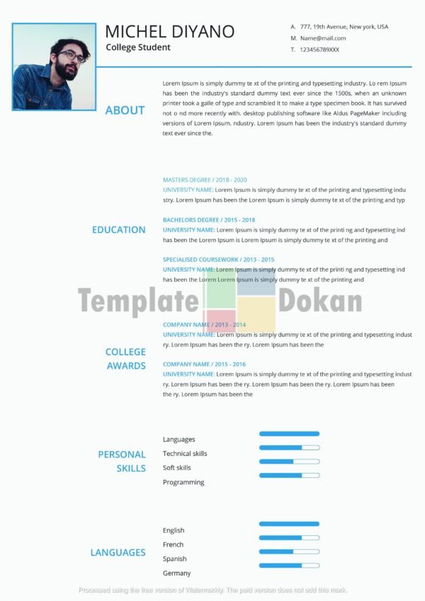 University Student Resume-CV